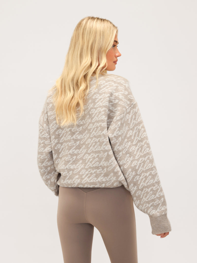 Blakely Oversized Après Knitted Jumper - Taupe grillé