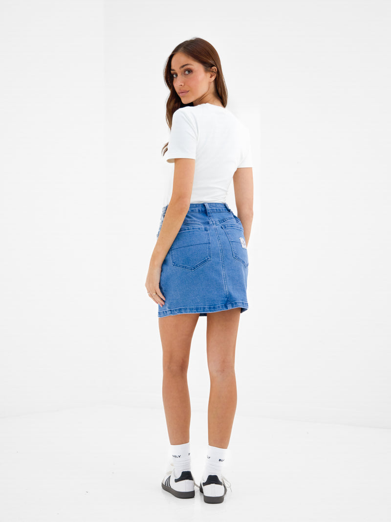 Blakely Denim Skirt - Klassisches Blau