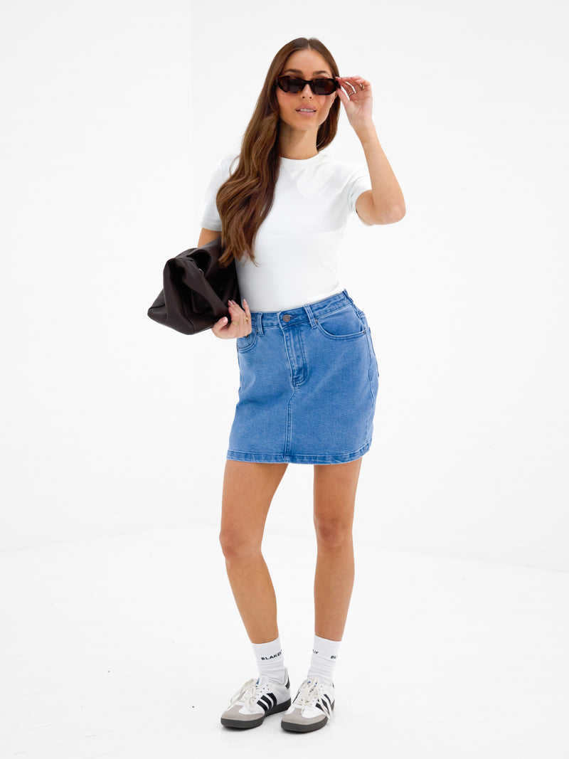 Blakely Denim Skirt - Klassisches Blau