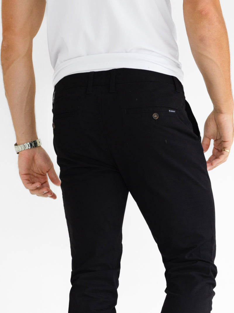 Stretch Chinos - Schwarz