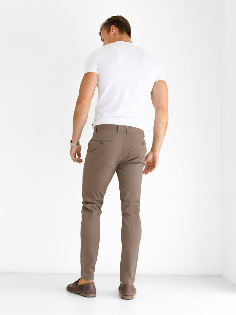 Stretch Chinos - Braun