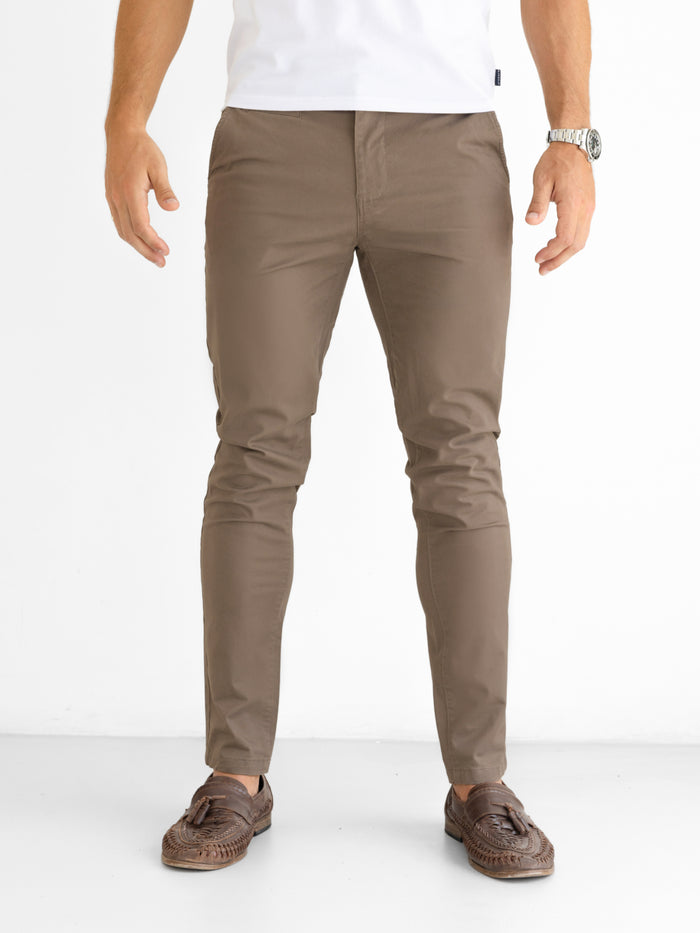 Stretch Chinos - Braun