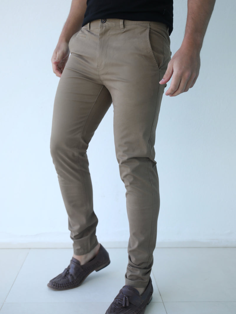 Stretch Chinos - Brown