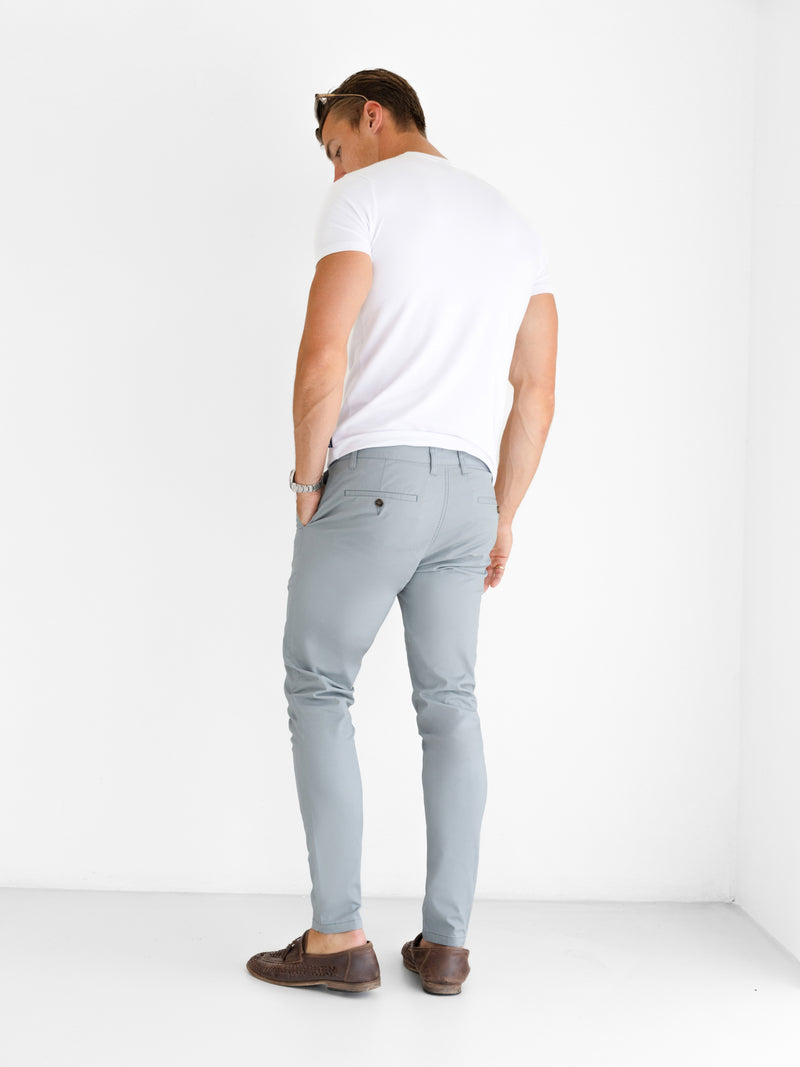 Stretch Chinos - Hellgrau