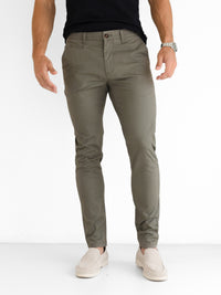 Stretch Chinos - Safarigrün