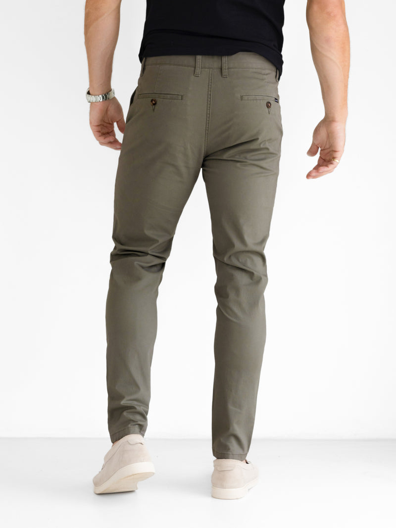 Stretch Chinos - Safarigroen