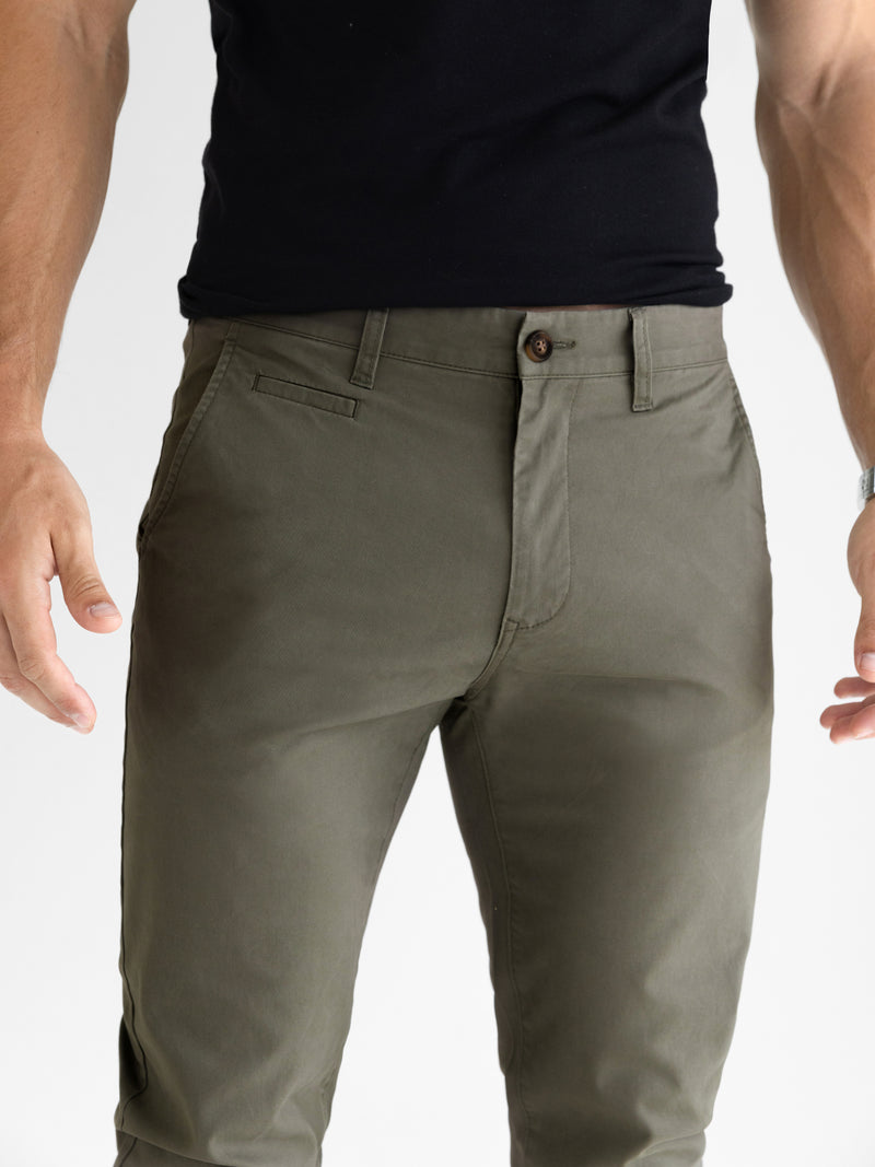 Stretch Chinos - Safarigroen