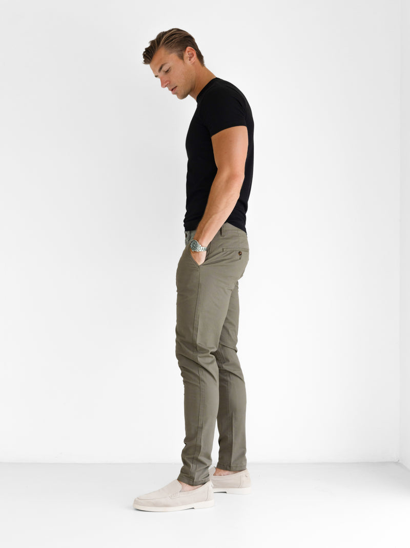 Stretch Chinos - Safarigroen