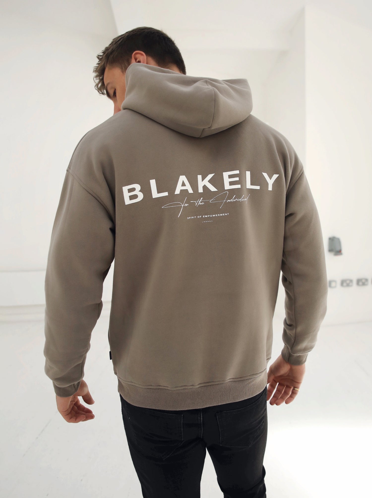 Buy Blakely Signature Soft Taupe Relaxed Hoodie | Free standard