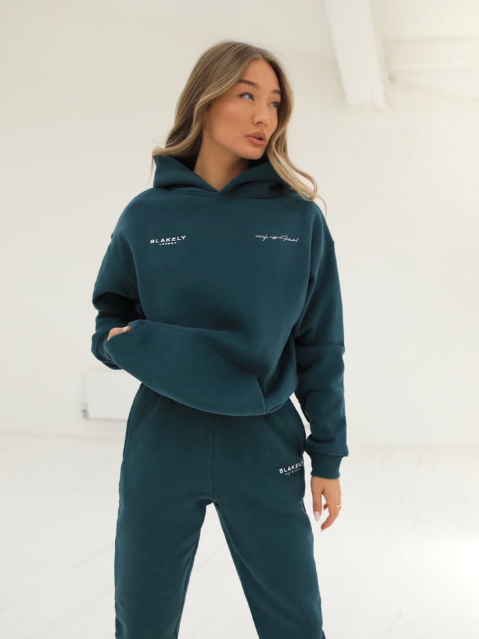 Signature Oversized Hoodie - Teal Green