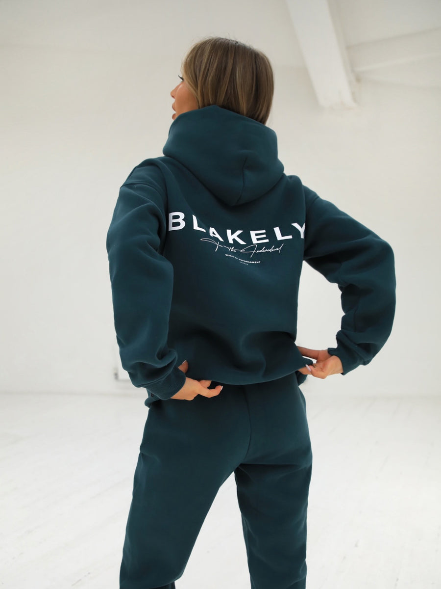 Buy Blakely Teal Green Signature Women's Relaxed Hoodie | Free