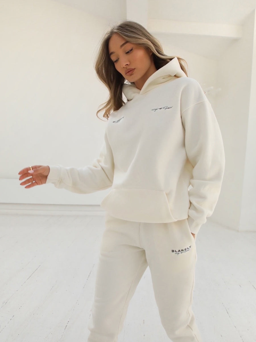 Buy Blakely Off White Signature Women's Relaxed Hoodie | Free