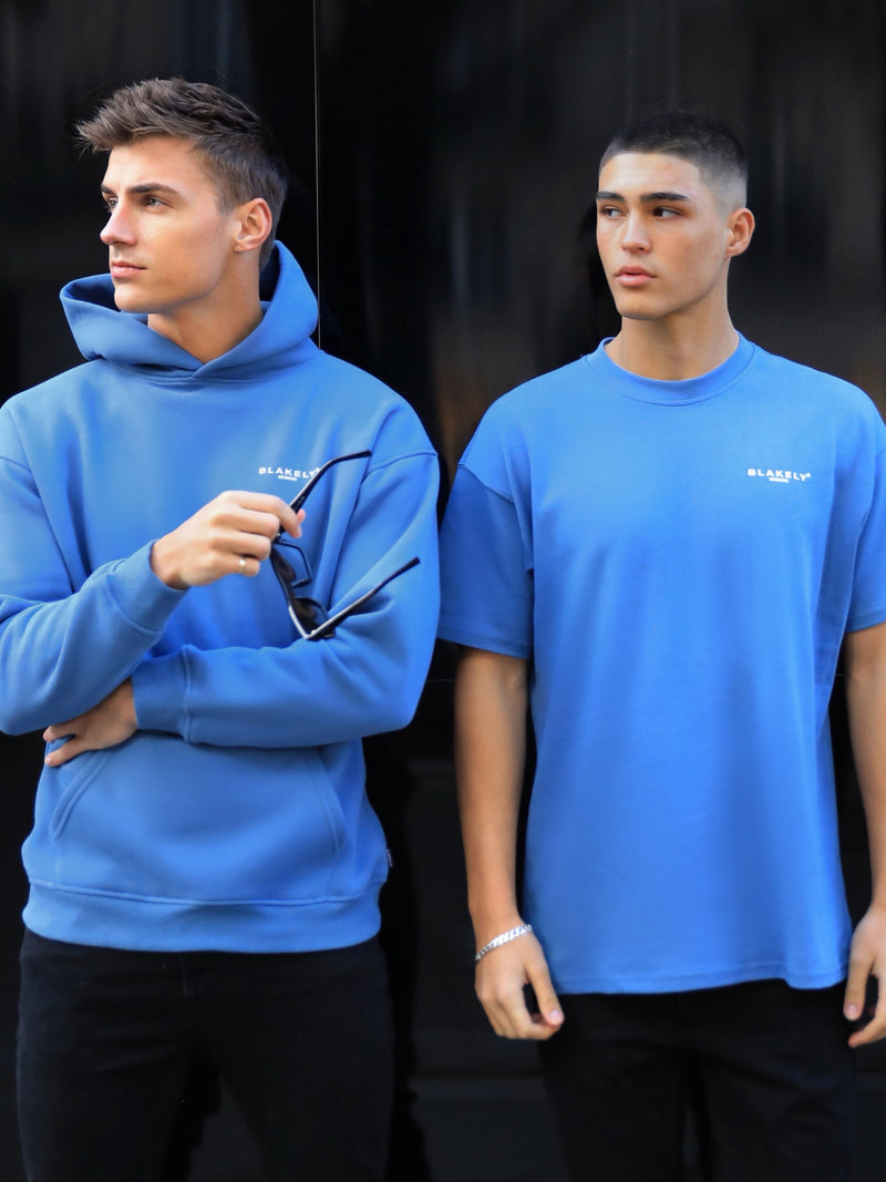 Members Relaxed Hoodie - Mid Blue