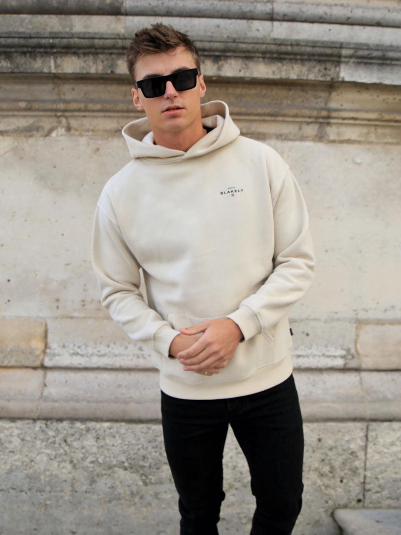 Noir II Relaxed Hoodie - Bone