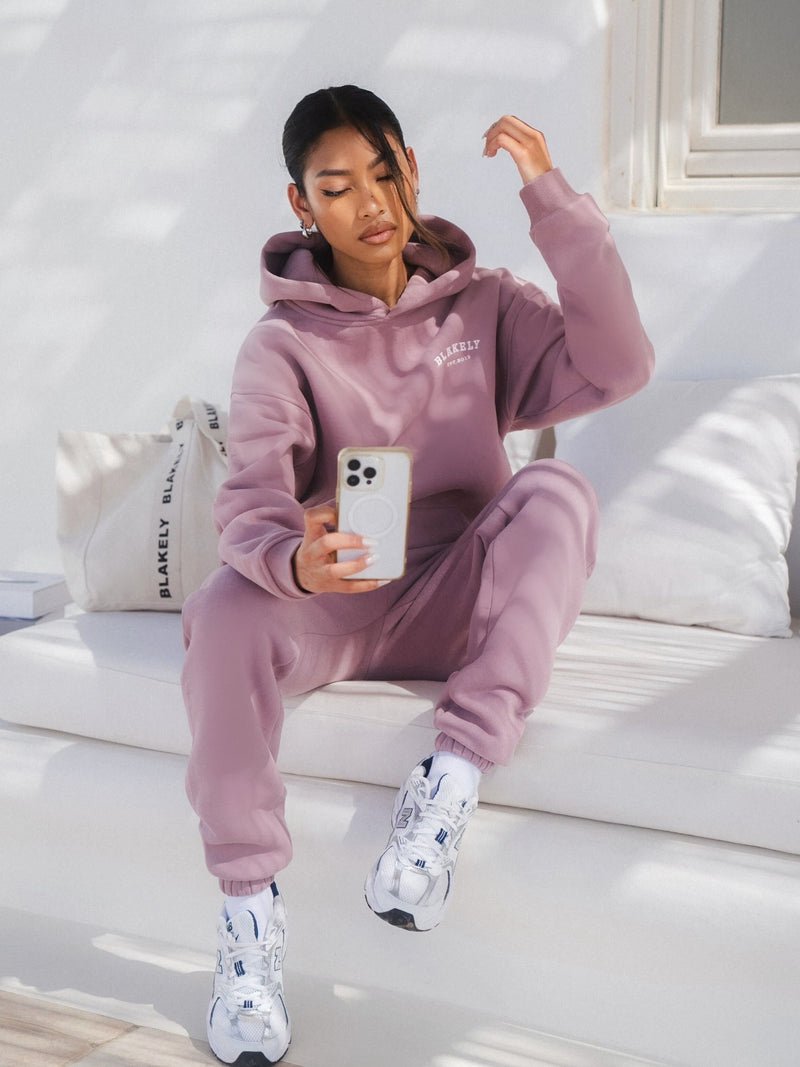 Pink hoodie and sweatpants on sale