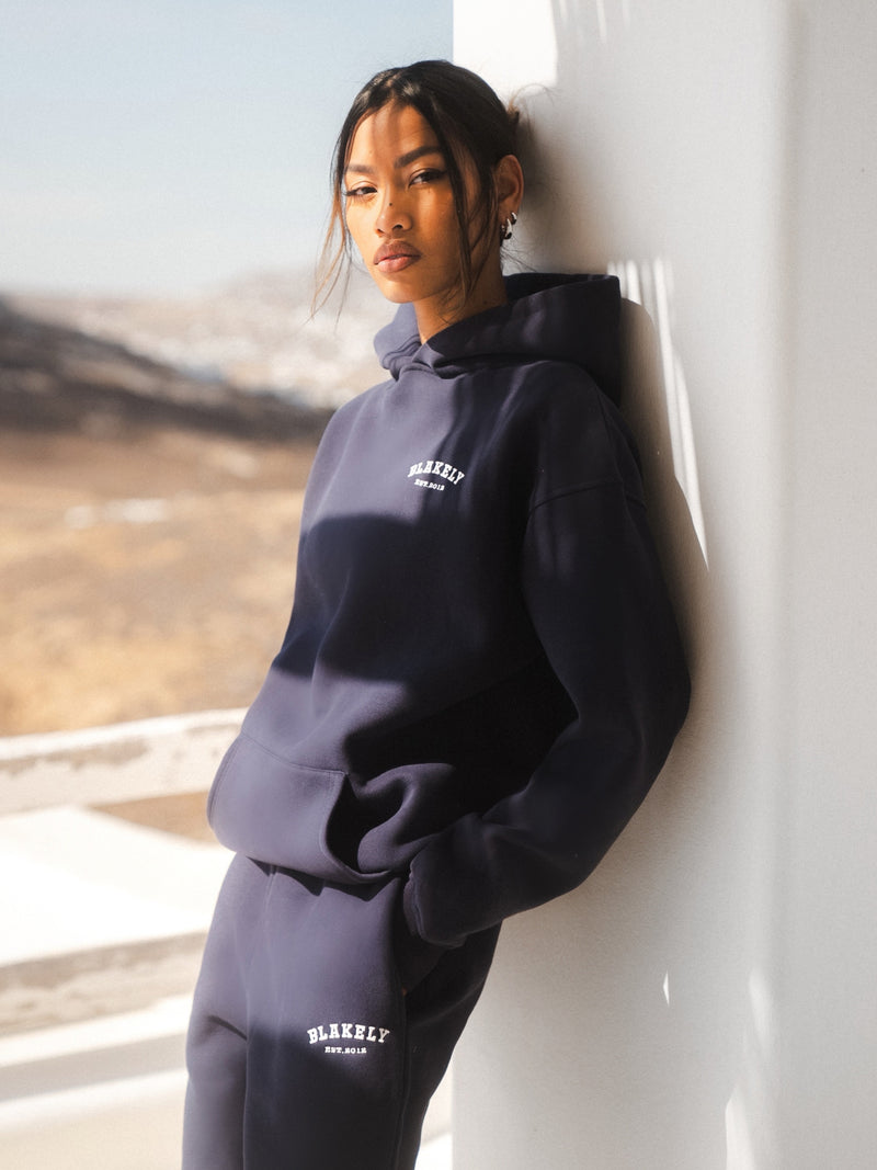 Heritage Oversized Hoodie - Dark Navy