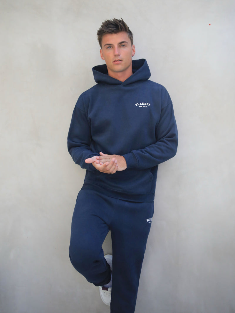 Heritage Relaxed Hoodie - Dark Navy