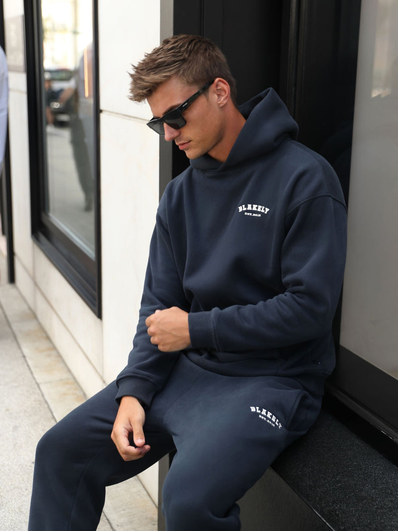 Heritage Relaxed Hoodie - Dark Navy