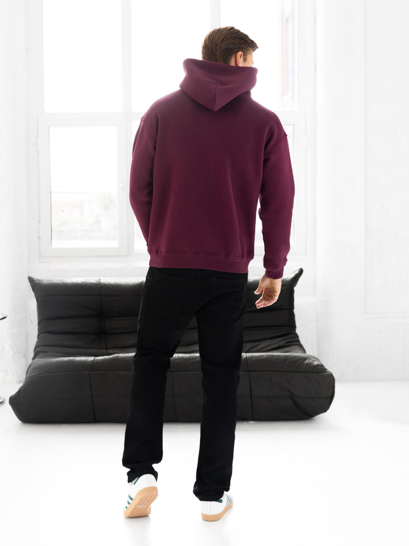 Evolved Relaxed Hoodie - Burgundy