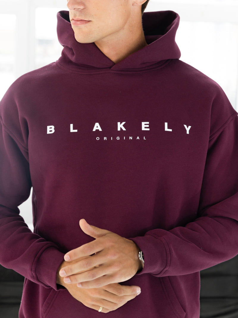 Evolved Relaxed Hoodie - Burgundy