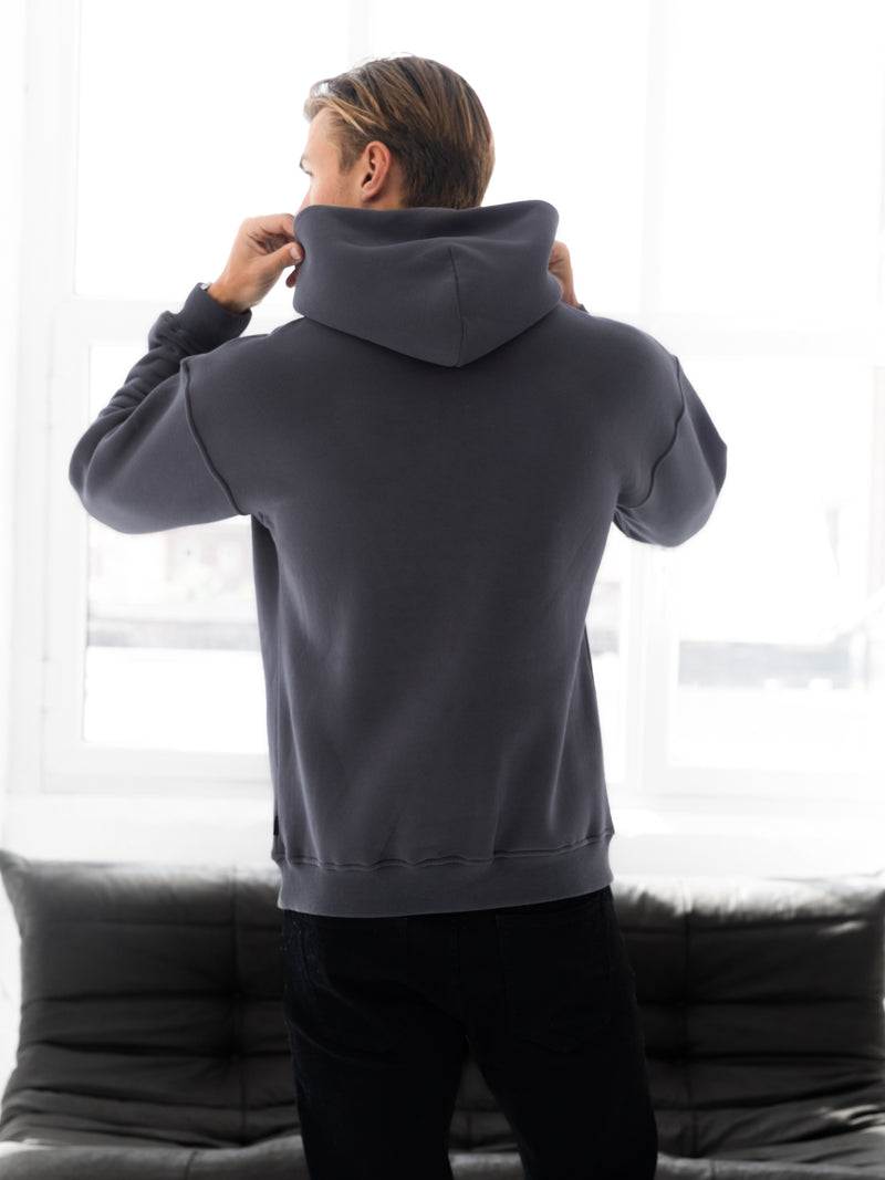 Evolved Relaxed Hoodie - Holzkohle