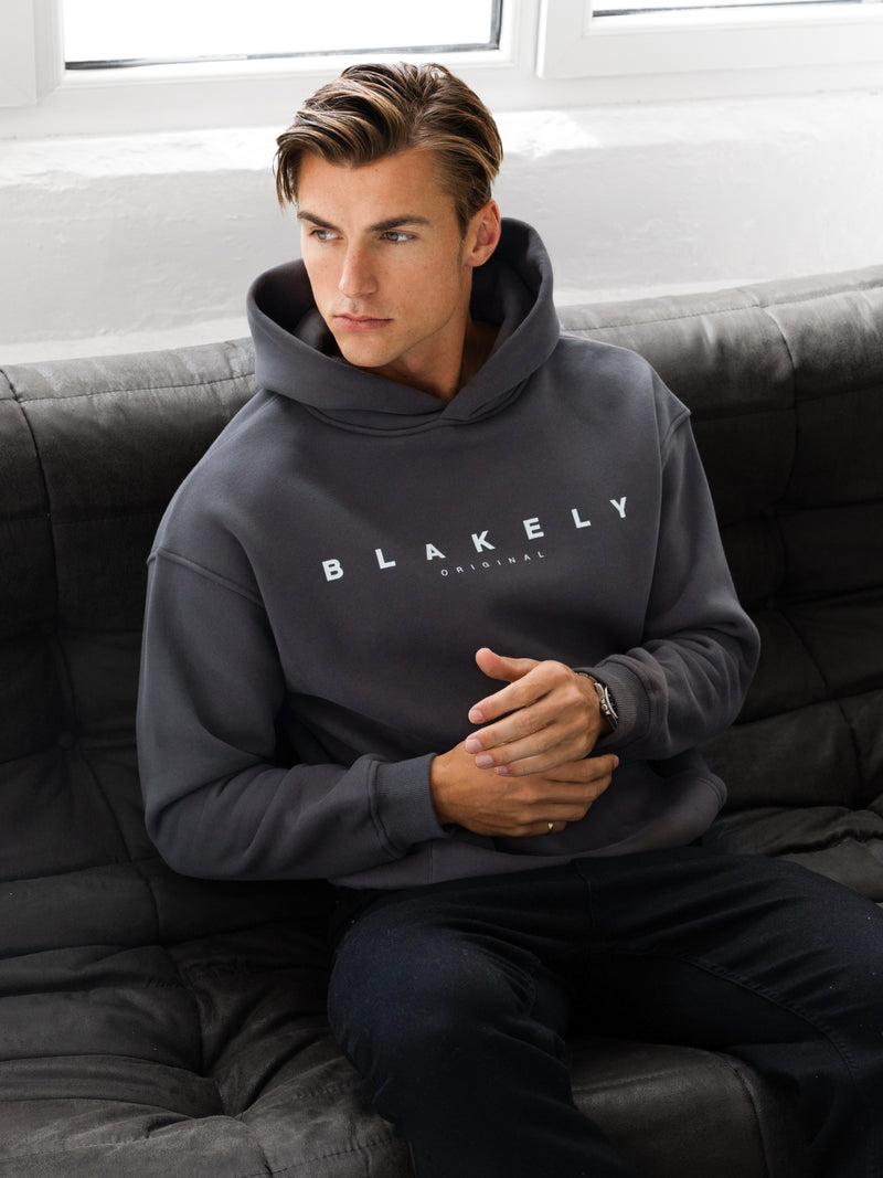 Evolved Relaxed Hoodie - Holzkohle