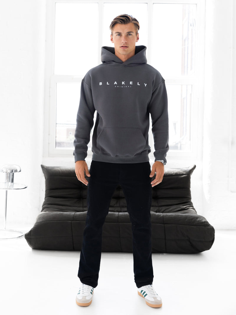 Evolved Relaxed Hoodie - Holzkohle