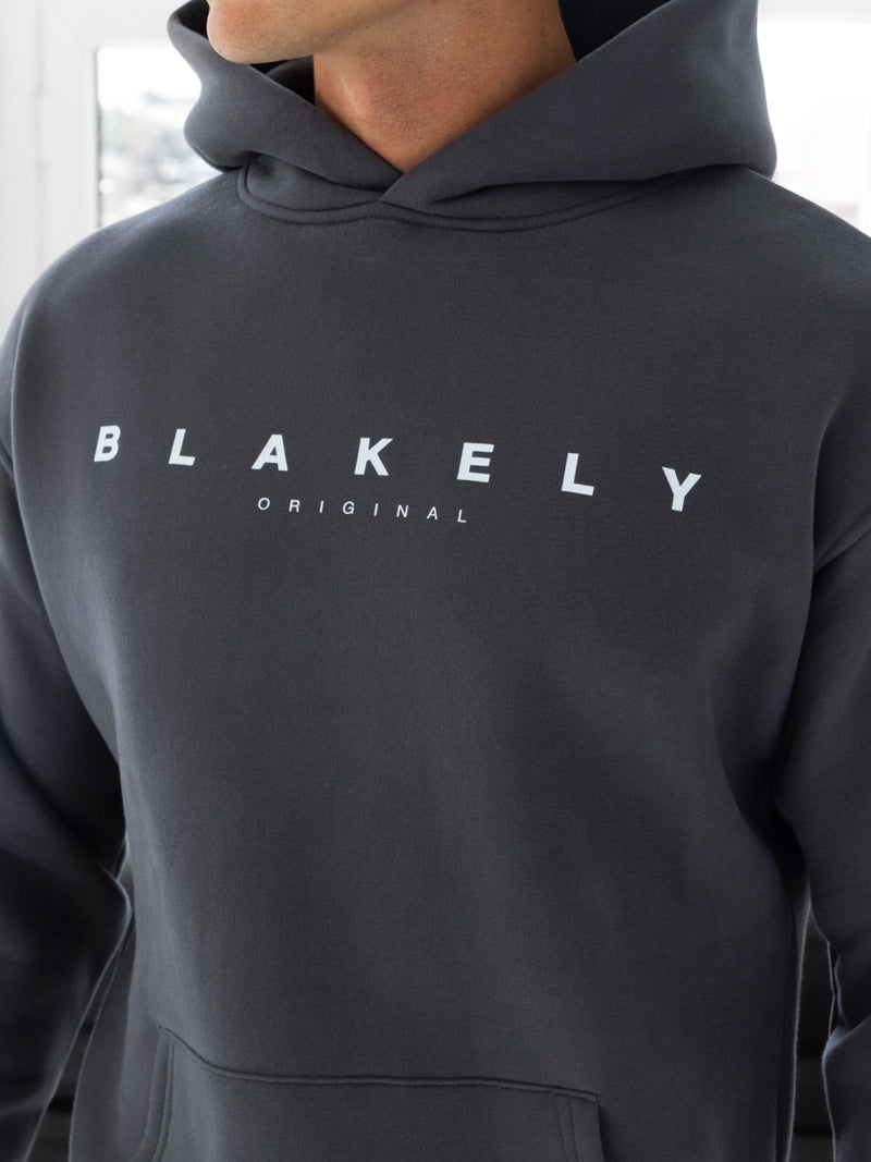 Evolved Relaxed Hoodie - Holzkohle