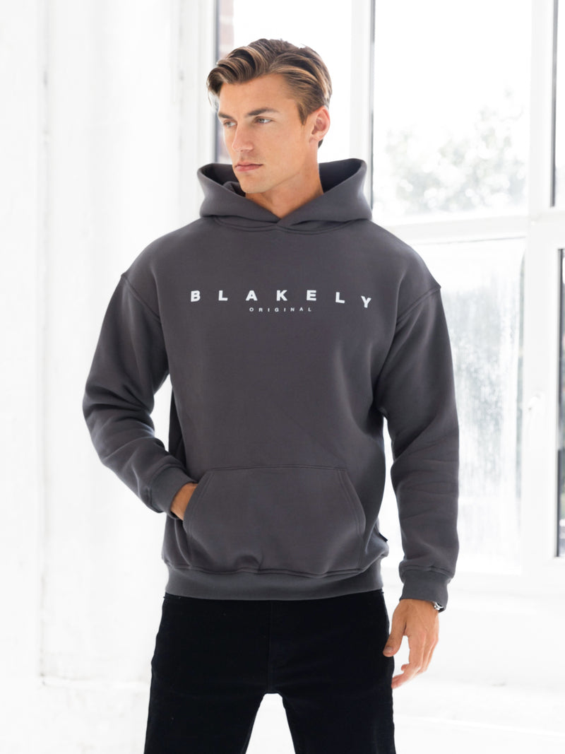 Evolved Relaxed Hoodie - Holzkohle