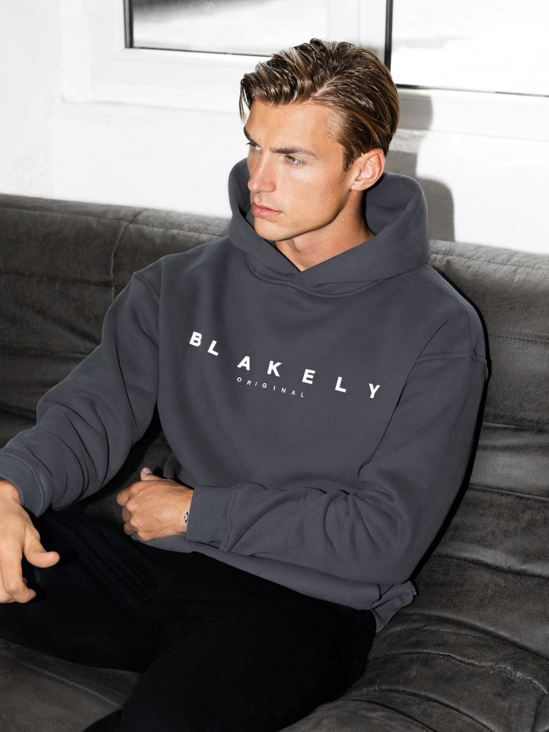Evolved Relaxed Hoodie - Holzkohle