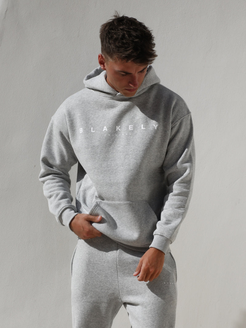 Evolved Relaxed Hoodie - Marl Grey