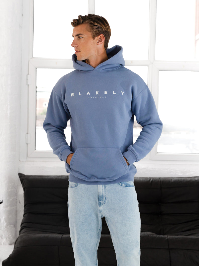 Evolved Relaxed Hoodie - Mid Blue