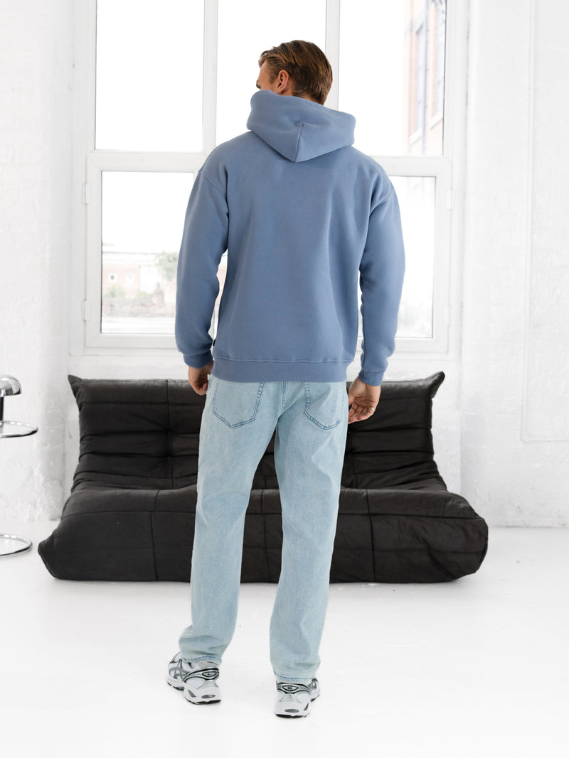 Evolved Relaxed Hoodie - Mid Blue