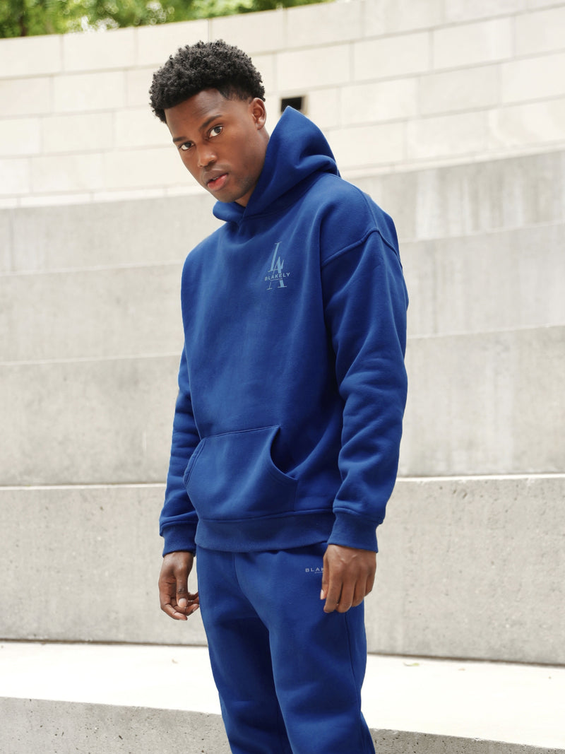 Sports Club Relaxed Hoodie - Vintage Blue