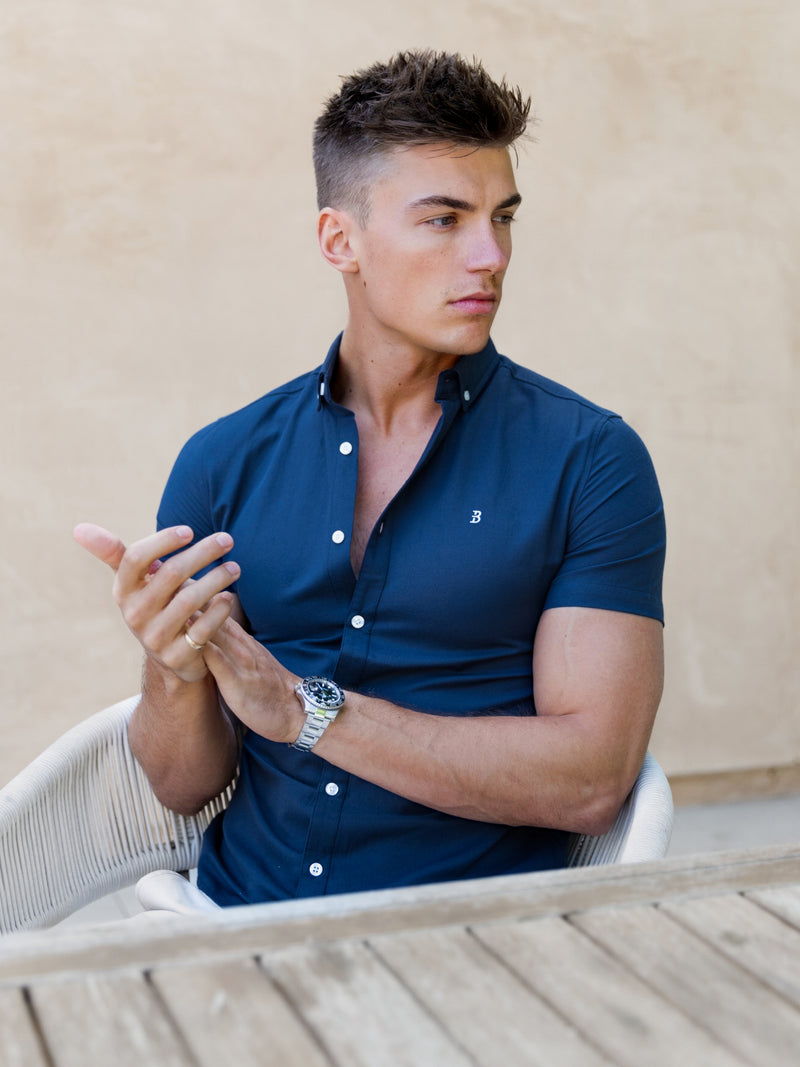 Conrad Short Sleeve Shirt - Echtes Marineblau