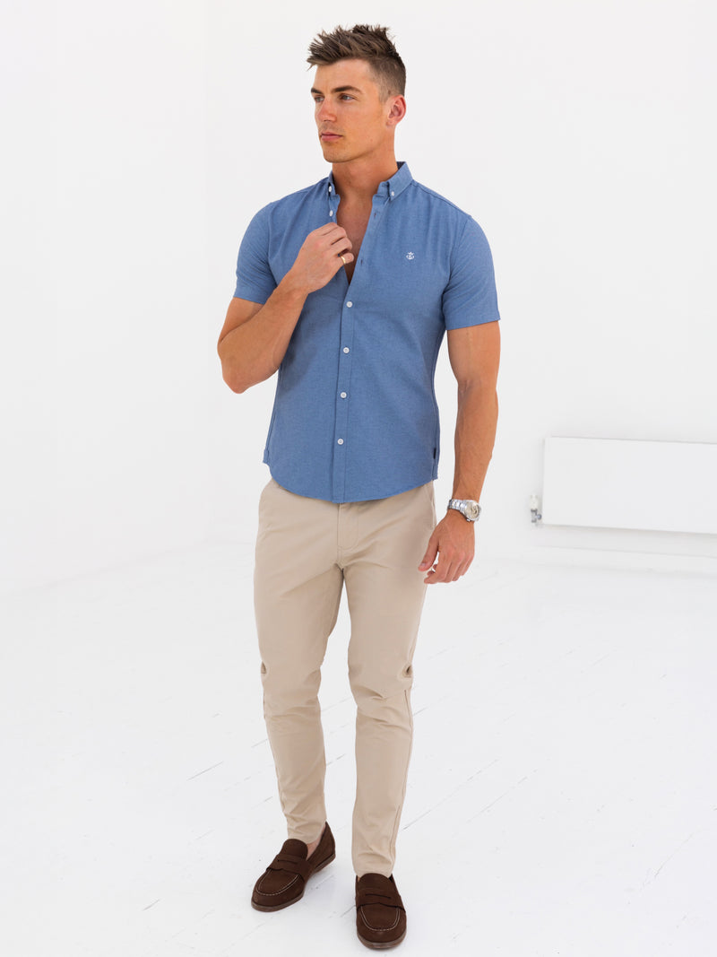 Dallas Short Sleeve Shirt - Denim Blue