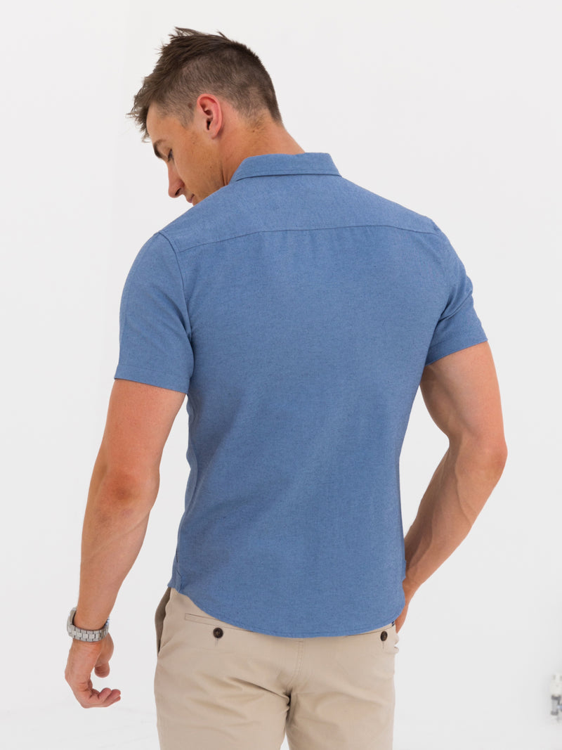 Dallas Short Sleeve Shirt - Denim Blue