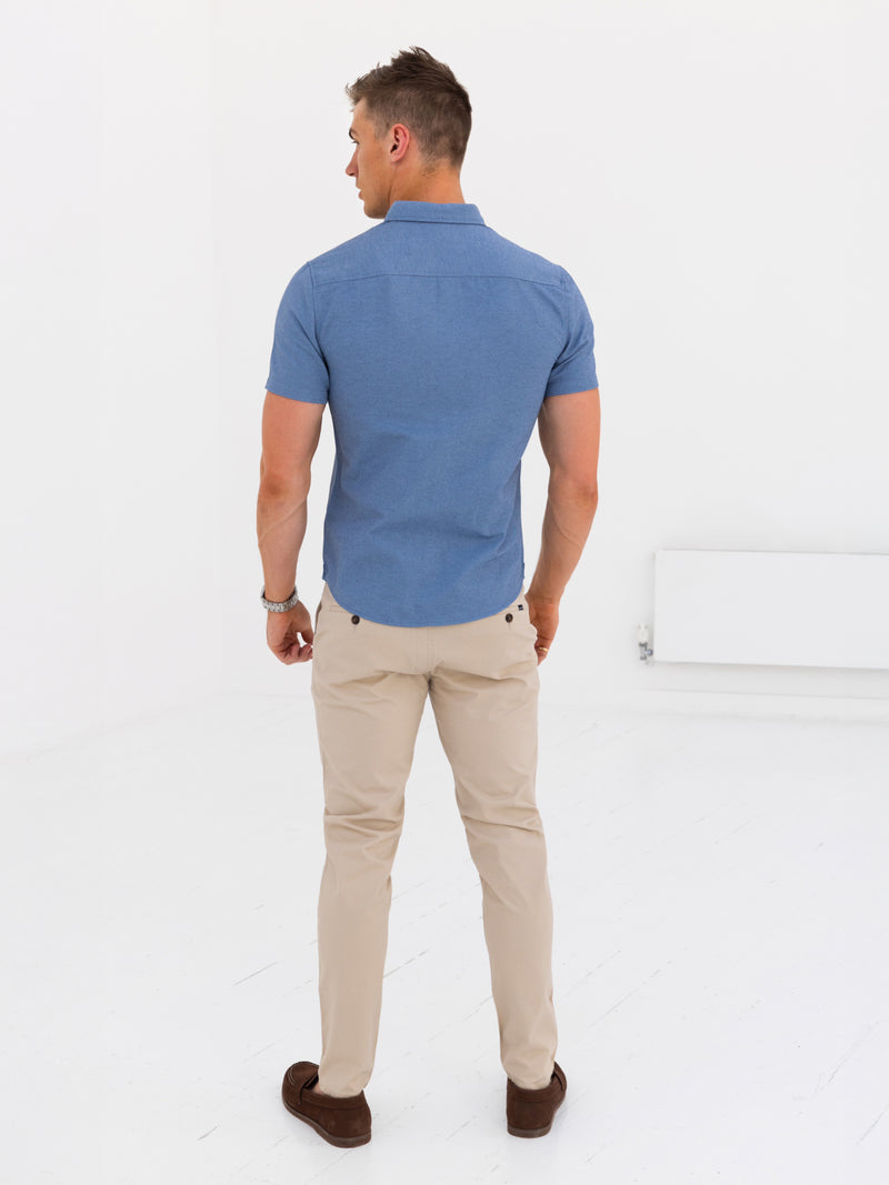 Dallas Short Sleeve Shirt - Denim Blue