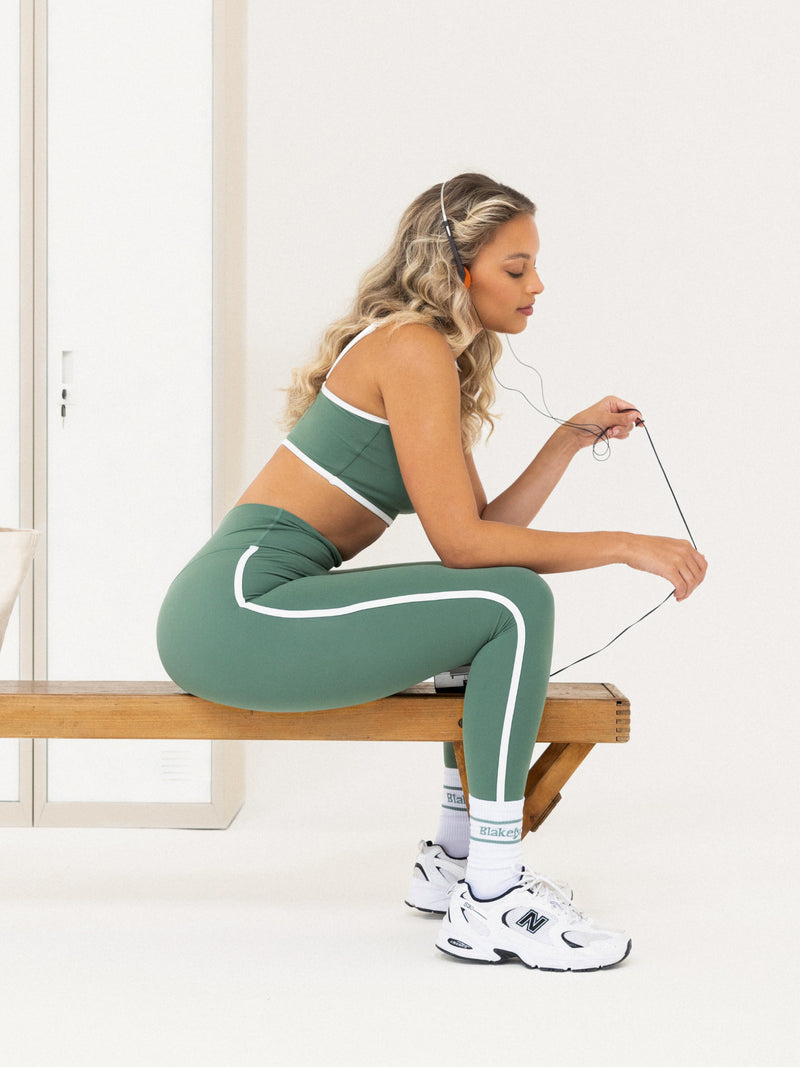 Ines Active Leggings - Vintage Green