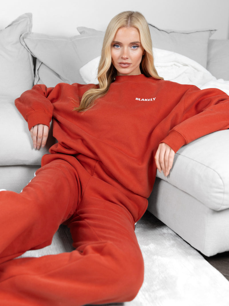 Naomi Oversized Jumper - Verwaschenes Rot
