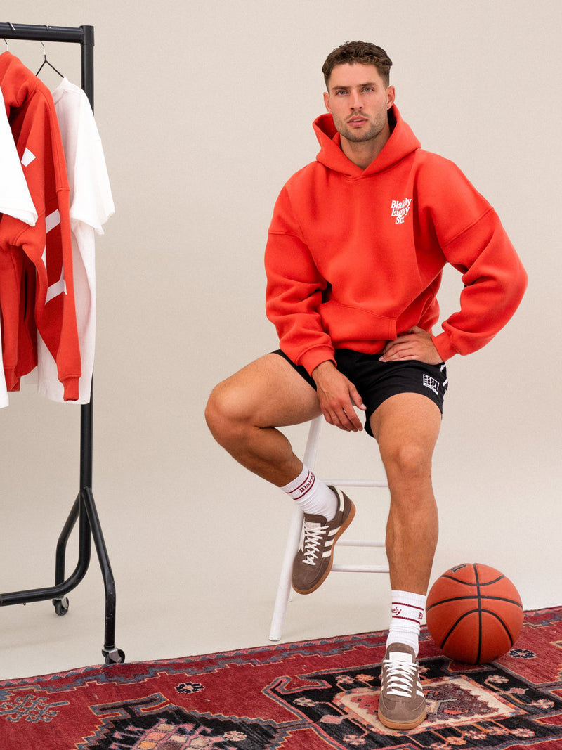 Luke Relaxed Hoodie - Washed Red