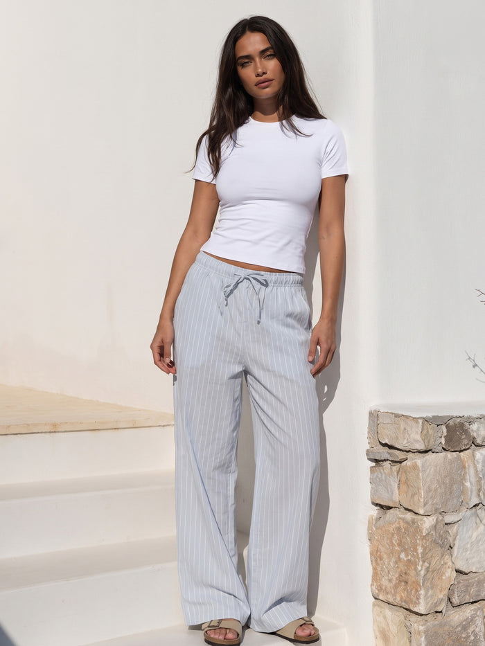 Elodie Stripe Trousers - Grise