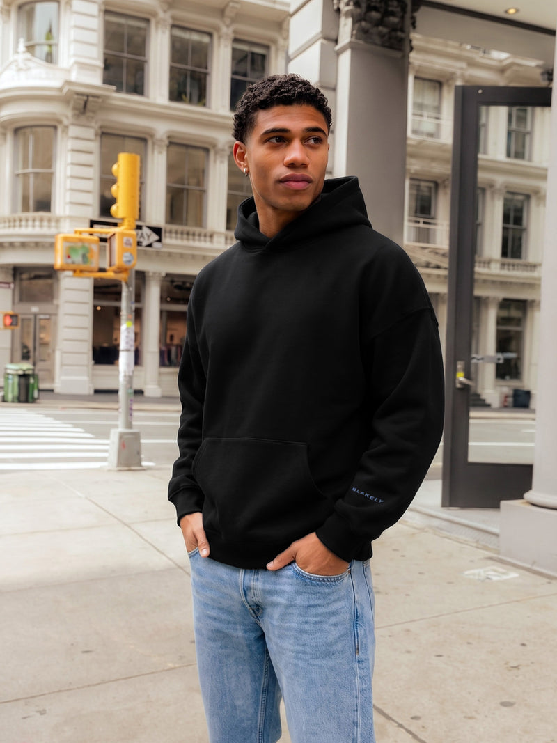 Members Idris Oversized Hoodie - Noire & Bleue