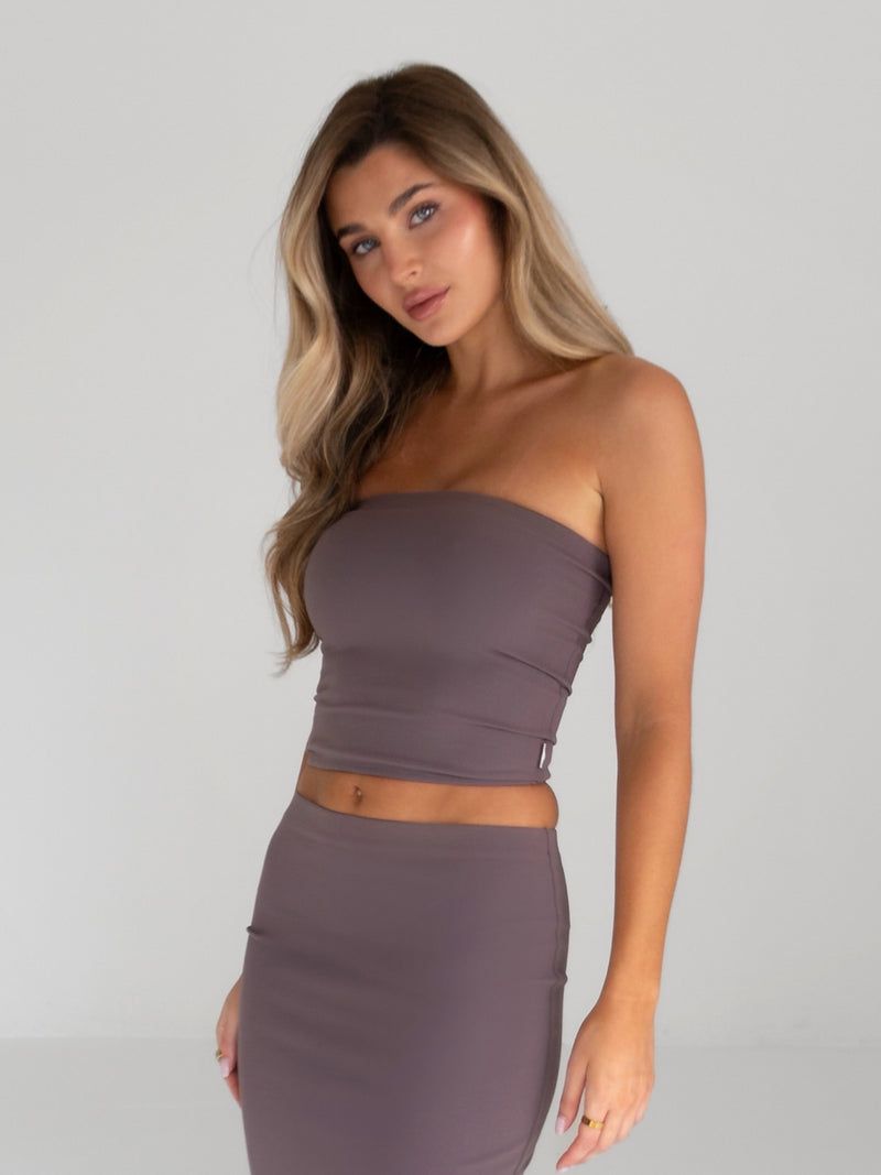 Alessia Bandeau Top - Mocha