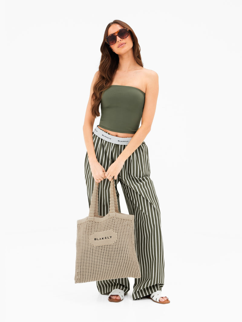 Lucia Bandeau Top - Kaki groen