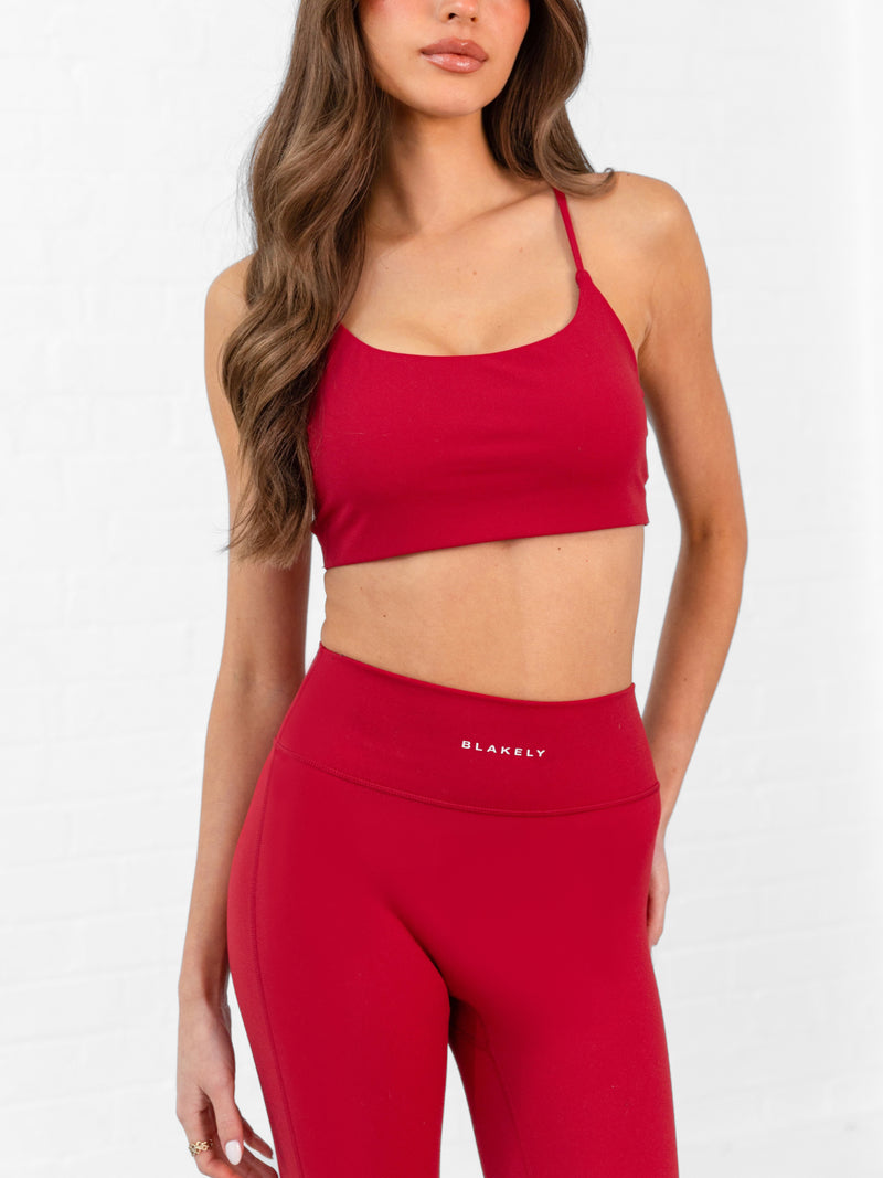 SculptForm Sports Bra - Cherry Red