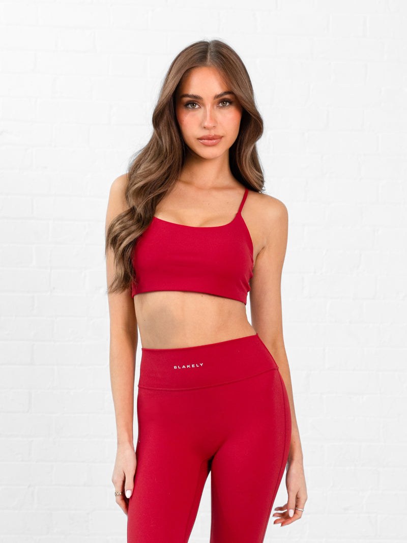 SculptForm Sports Bra - Cherry Red