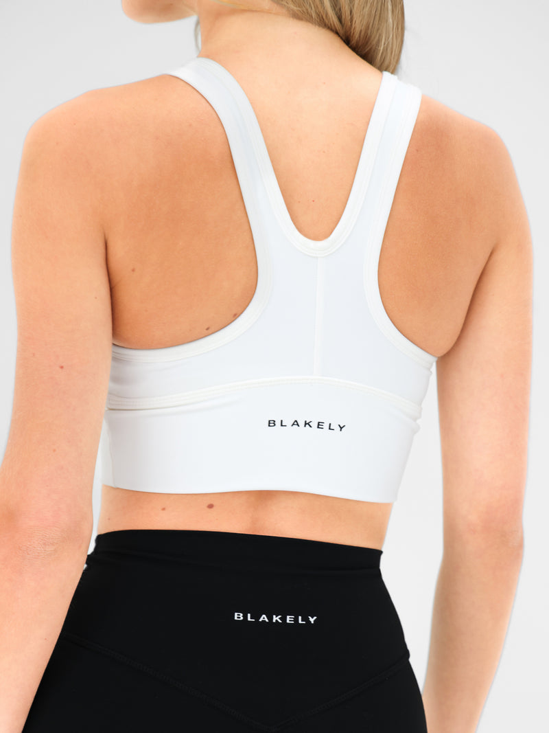Ultimate Ruched Sports Bra - Wit