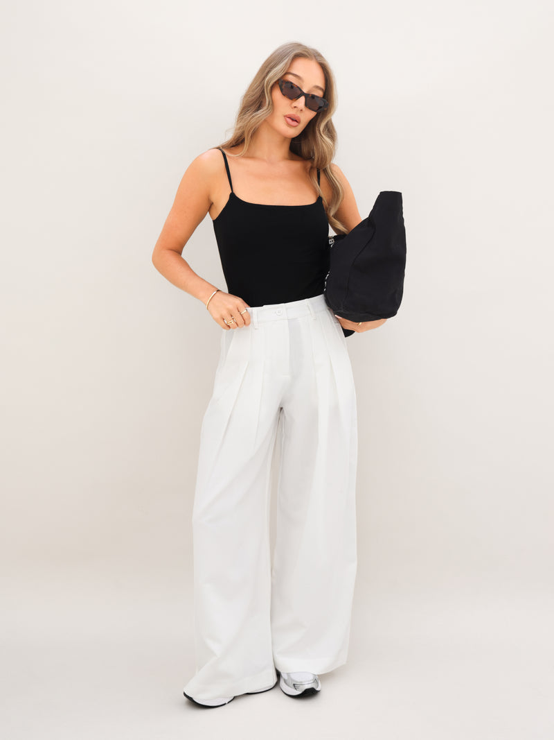 Blakely Basic Built-In-Bra Bodysuit - Black