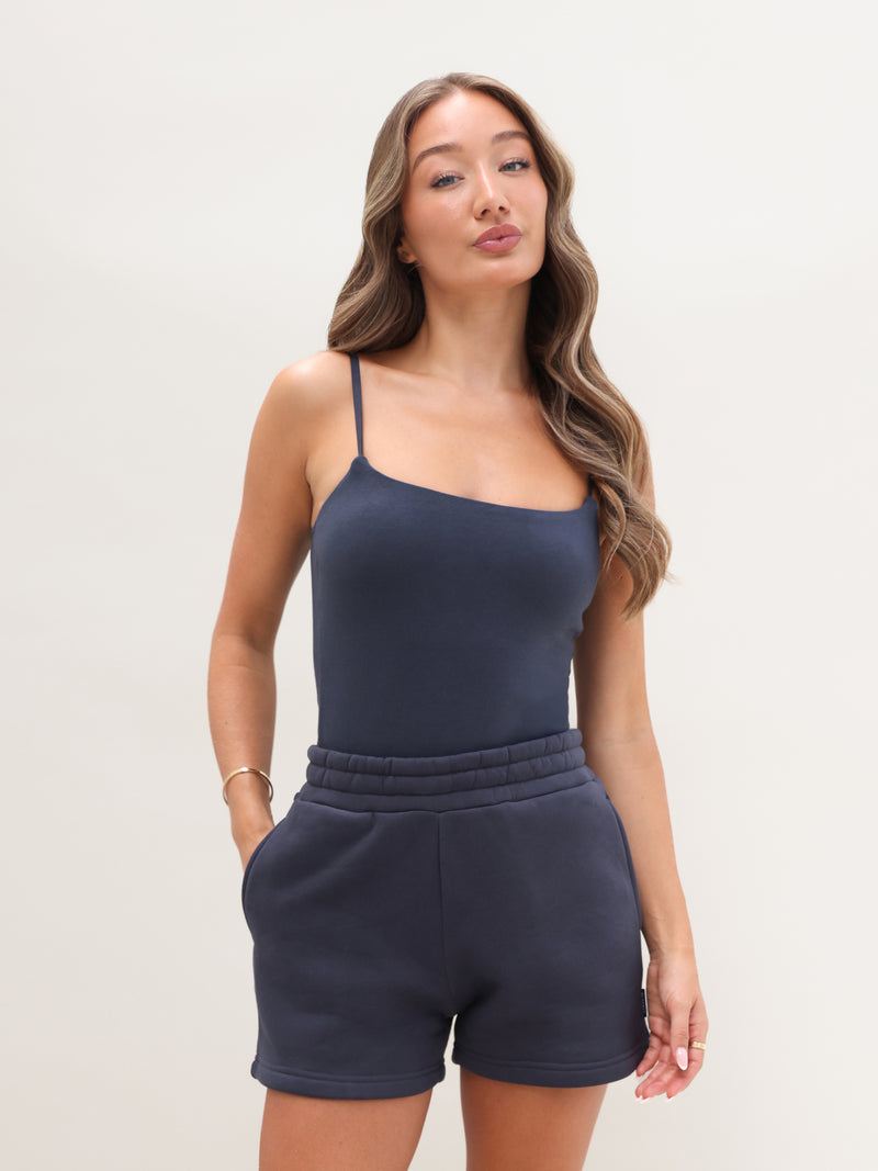 Blakely Basic Built-In-Bra Bodysuit - True Navy